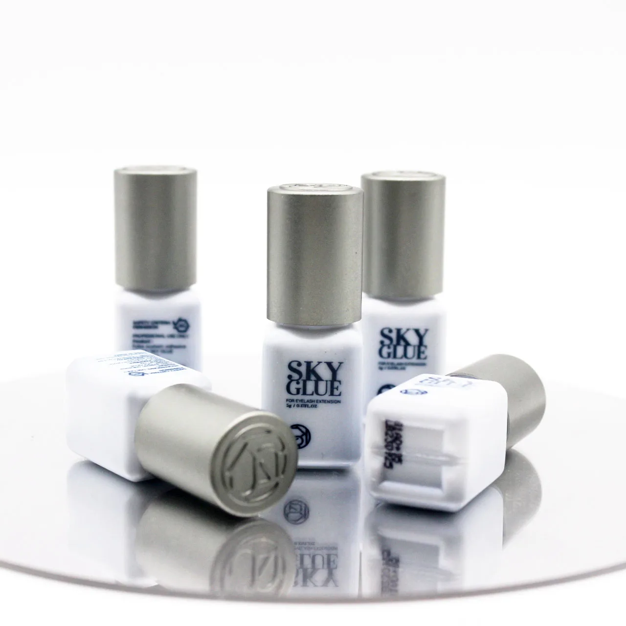 2/5 ขวด 5ml SKY D + กาวแห้งเร็วเกาหลีขนตากาวขนตากาว Sky ประเภทกาวสีดําแต่งหน้าเครื่องมือ