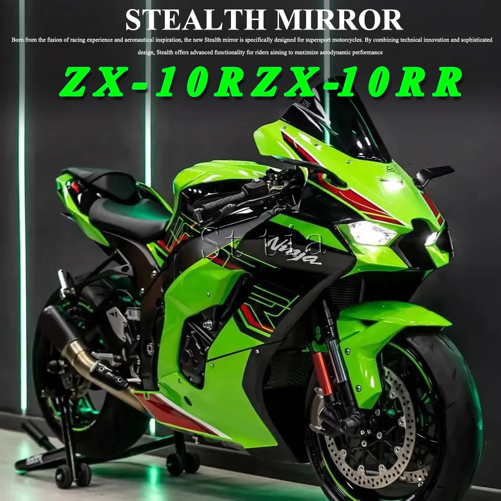 ZX-10R 2026 Motorcycles Rearview Mirrors For kawasaki Ninja ZX10R ZX-10RR ZX 10RR 2017-2025 Adjustable Rotating Rear View Mirror