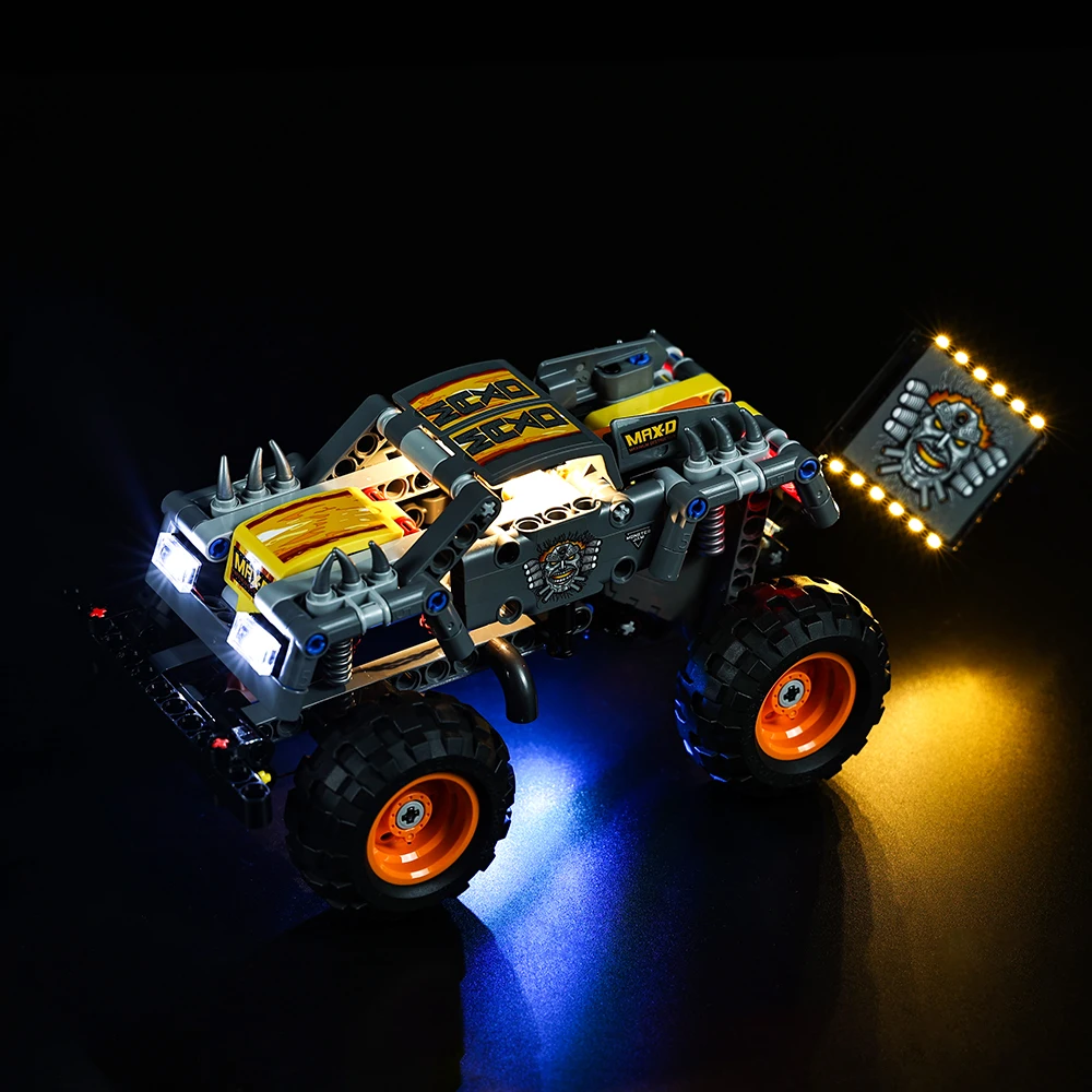 Led Light Kit For 42119 Monster Truck Jam Max-D Car Building Blocks  DIY Toys Set (Not Included Building Blocks)