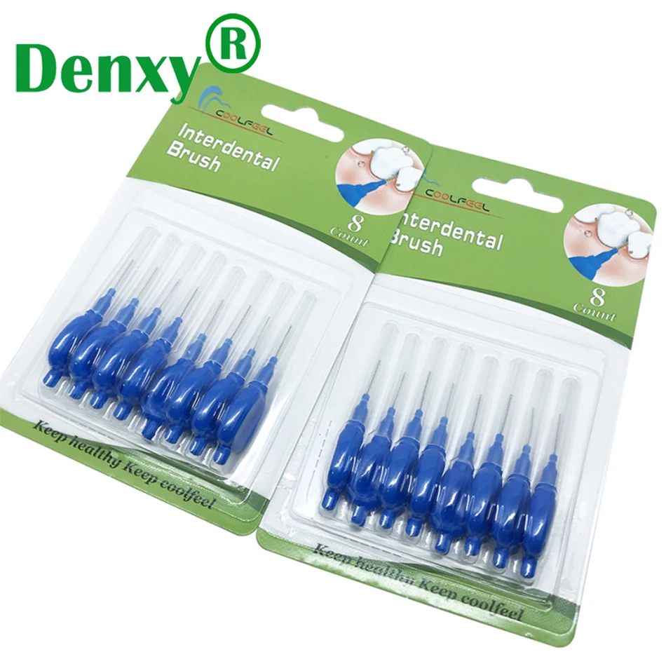 

Denxy 80pcs Interdental Brushes Dental Orthodontic Brushes Teeth Floss Dental Oral Hygiene toothbrush orthodontic bracket