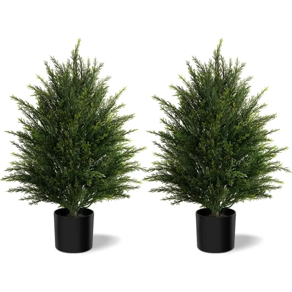 

Indoor/Outdoor Potted Boxwood Topiary Ball Trees, Artificial Evergreen Shrubs for Home Porch Decor