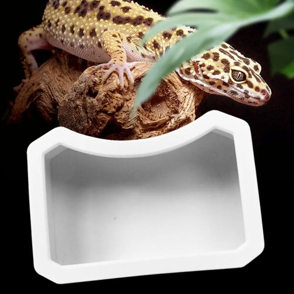 7.1*5cm Reptile Water Bowl Plastic Food Grade Water Box Feeder Reptile Food Water Dish Pet Aquarium Ornament Fish Tank Decor