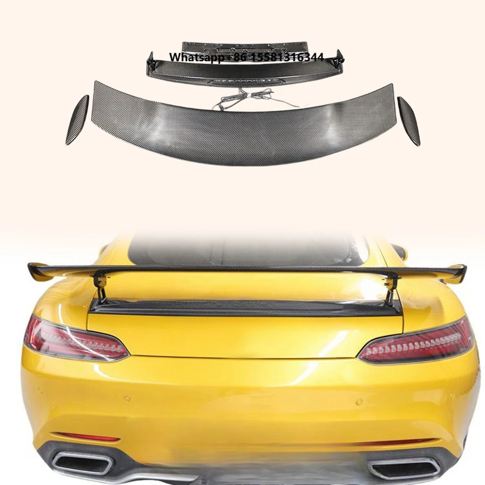 Dry Carbon Rear Trunk GT Spoiler With Light PD Style for Benz GT R PRO Only