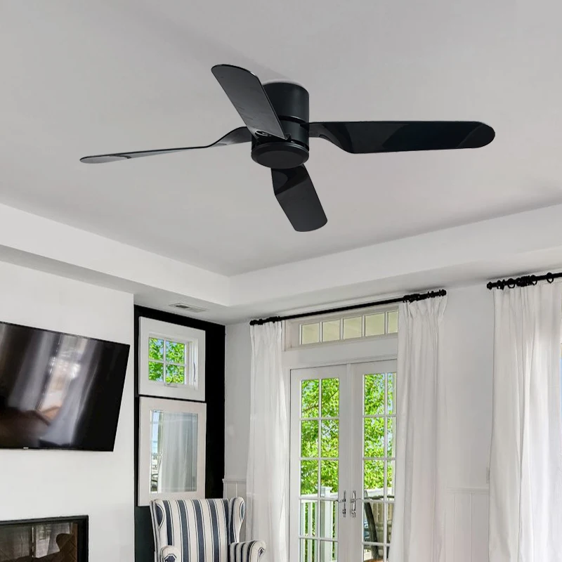 Model 828 Modern 52 Inch Electric Ceiling Fan With 4 Blades ABS Remote Control DC Motor For Household Air Cooling