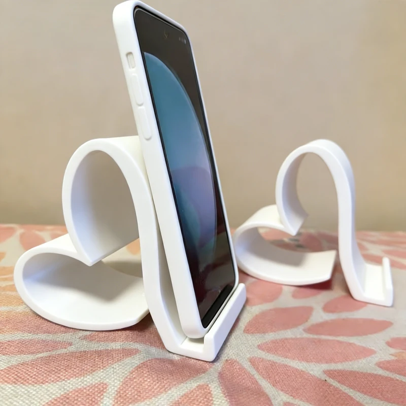 

1pc Heart-Shaped Phone Holder Universal Phone Tablet Holder Elegant Desktop Organizer Home Office Decoration Creative Gifts