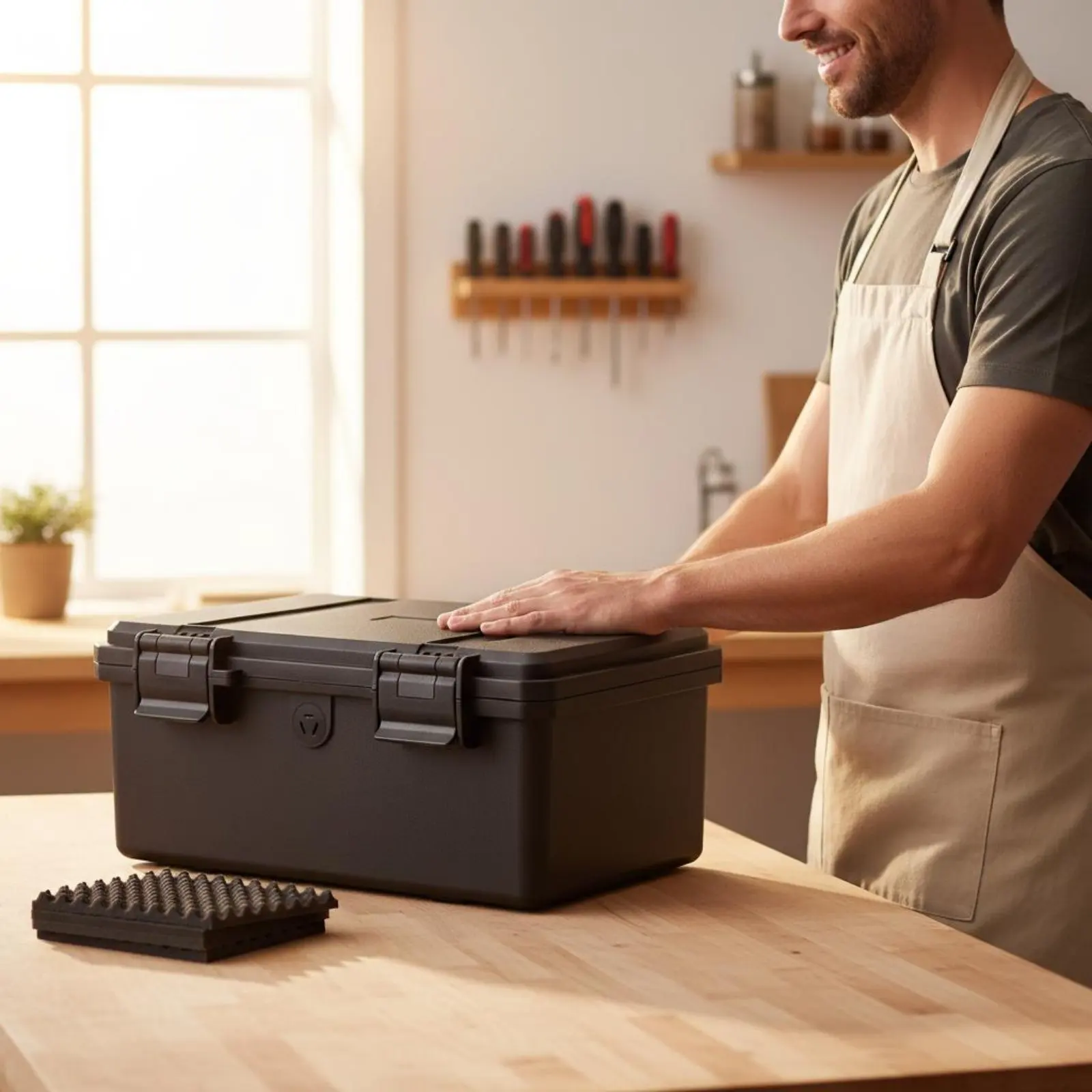 

Professional Grade Storage Box Dustproof Sturdy Duty Equipment Box Hard Shell Safeguarding Case High-Strength PP Plastic