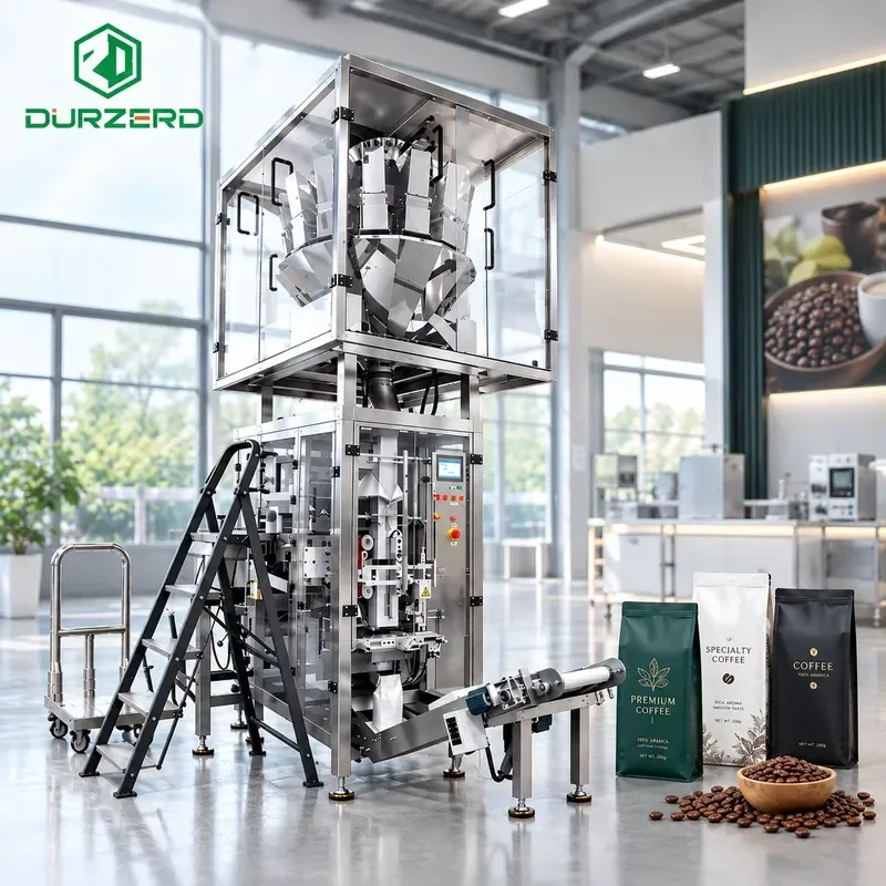 Side corner coffee bag packaging machine, coffee bean packaging machine with exhaust valve, coffee four-side sealing