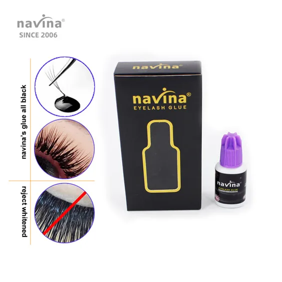 navina eyelahses glue/adhesive for make up, 2 seconds to fix, more safety and internal anti-blockig system