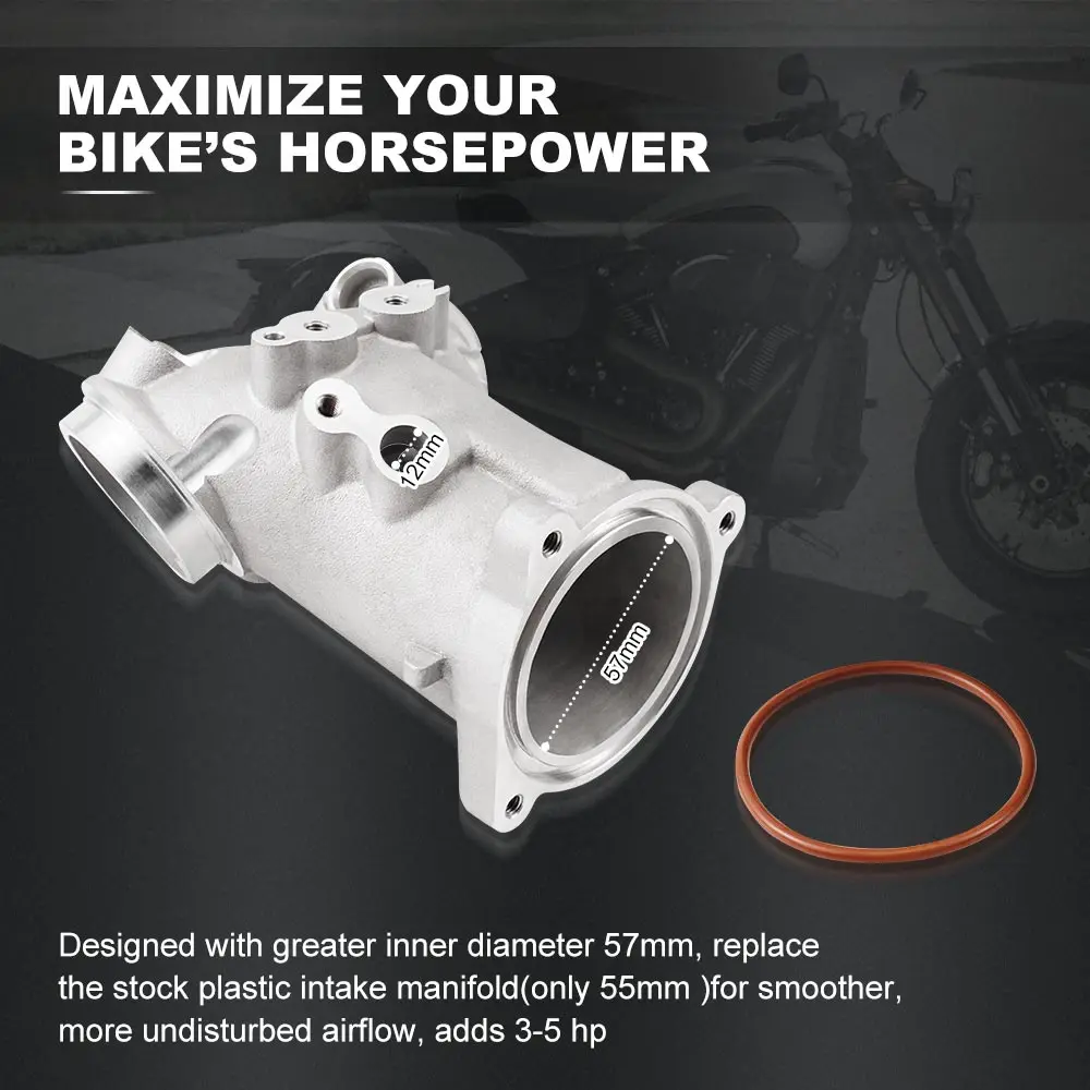 Intake Manifold M8 Engine For Harley Street Glide Road Glide Road King Special Street Bob Fat Bob Fat Boy 114 Breakout Softail view 2