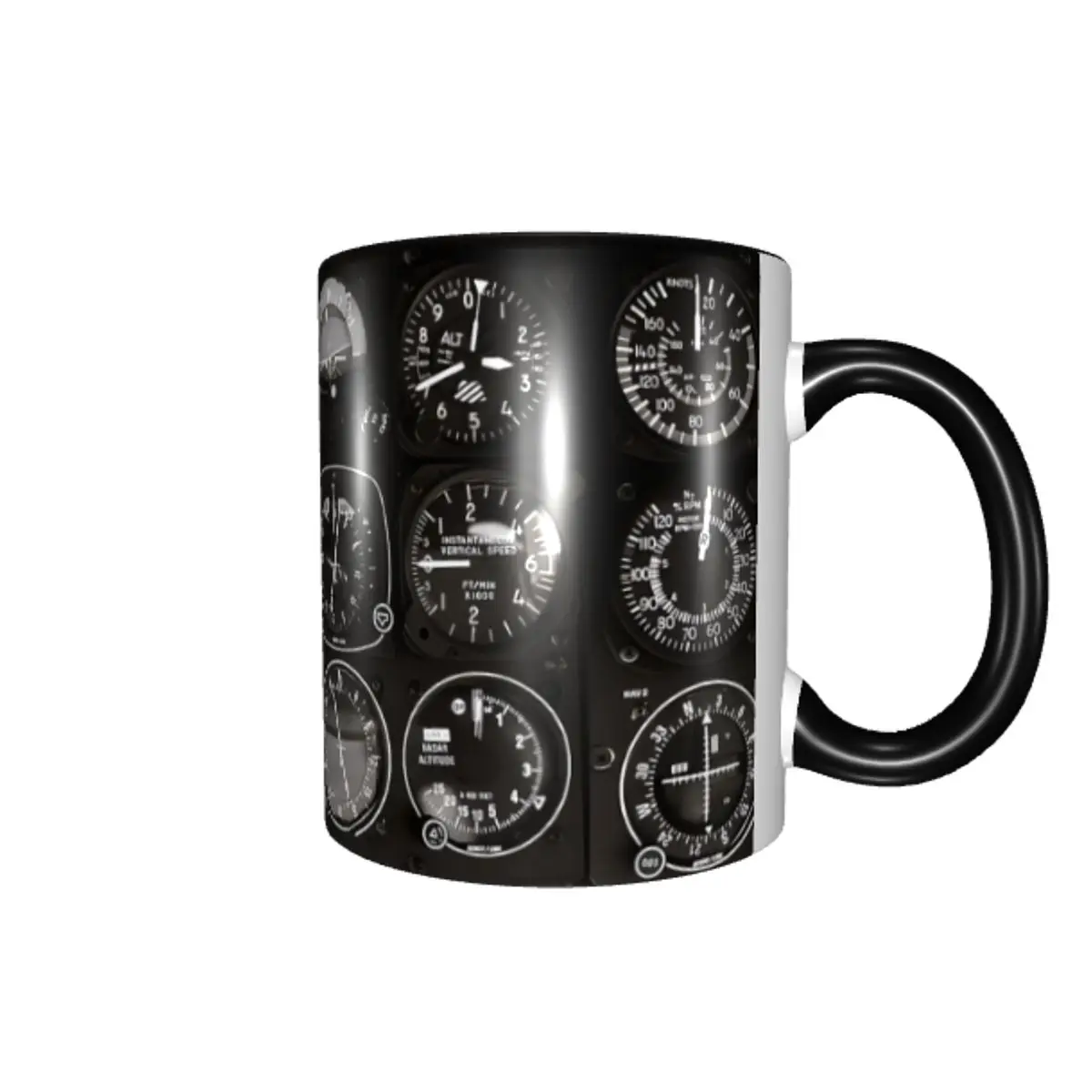 Custom Aircraft Instrument Panel Coffee Mug DIY Flight Dashboard Ceramic Mug Cup Creative Present
