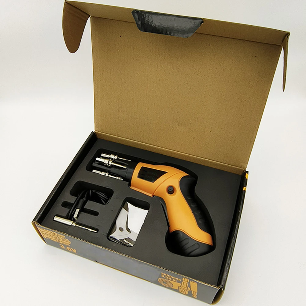 1PCS 3.6V Cordless Electric Screwdriver Set With Light Rechargeable Mini Drill Driver Tool For Furniture Assembly Accessories