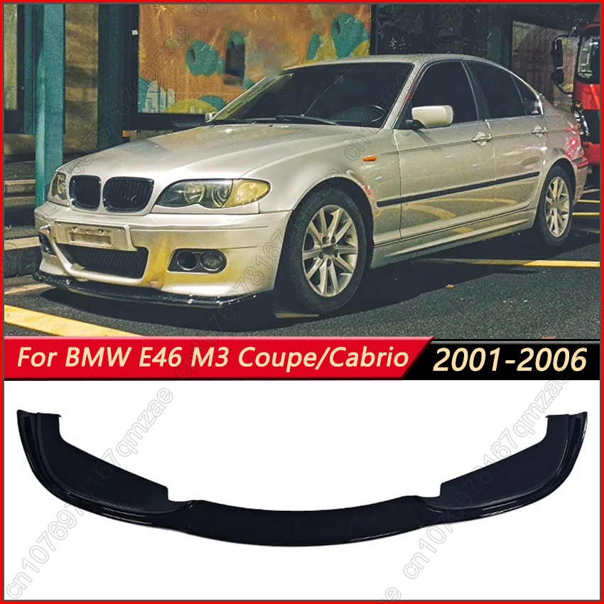 

Gloss Black Car Front Bumper Splitters Diffuser Spoiler Splitter Lip For BMW E46 M3 Coupe/Cabrio 2001-2006 Guard Lip Kits
