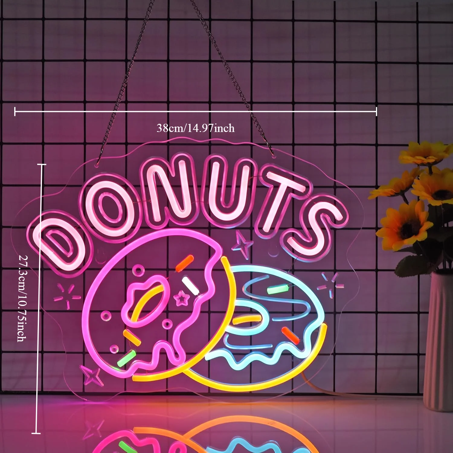 Donuts Neon Signs LED Donuts Engraved Neon Light USB Powered Suitable for Restaurants Bars Coffee Shops Western Restaurants