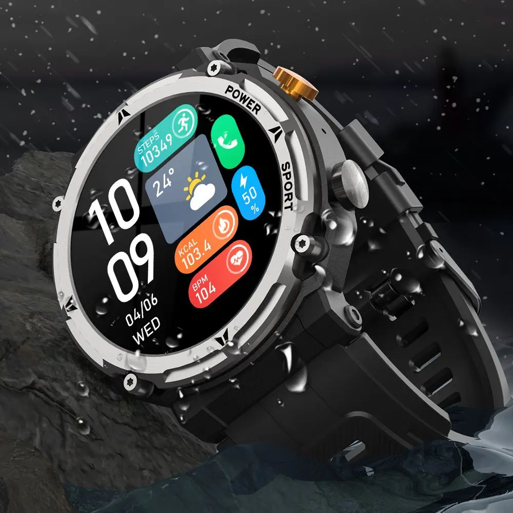 Smart Watch Men IP68 1ATM Deep Waterproof Bluetooth Call Multi Sports Modes Smartwatch 1.39