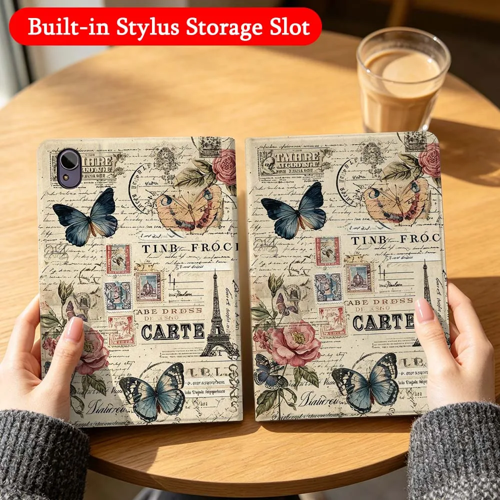 Luxury Poster Butterfly Case For Huawei Matepad M6 11 11.5S Pro Air SE Honor Tab 8 9 10 V9 X8 X9 X10 Magic Pad GT 2 3 Tablet