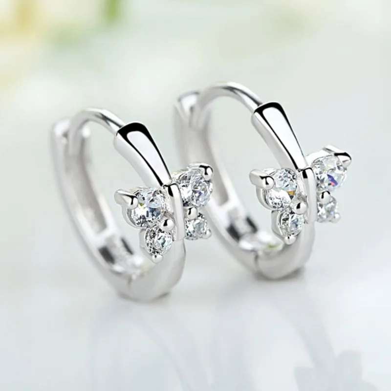 

New 925 Sterling Silver Earrings Butterfly for Women Wedding Engagement Fine Jewelry Luxury 5A Zircon Accessories Gifts Earrings