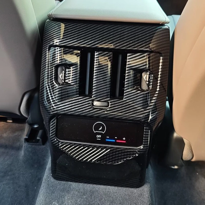Weizhida For BMW X3 G45 2025-2026 ABS Carbon Fiber Car Rear Air Outlet Panel Anti Kick Cover Decoration Interior Car Accessories