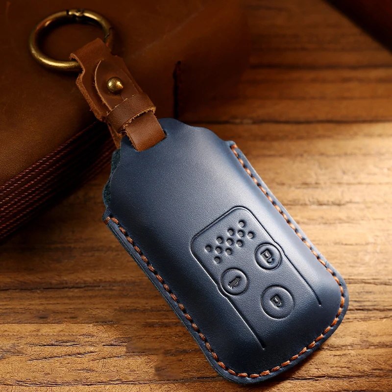 New Genuine Leather Car Key Case Full Cover Shell For Honda Accord CIVIC CRV Fit Shuttle Fried Freed Spike StepWGN RG1 Spada CRZ