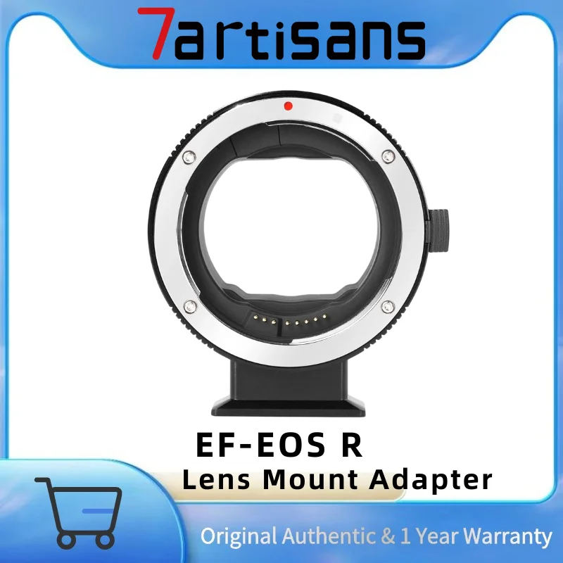 7artisans EF-EOS R Lens Mount Adapter Auto-Focus Auto-Exposure Canon EF/EF-S Lens to Canon EOS R Mirrorles Camera RP R3 R5 R6 R7