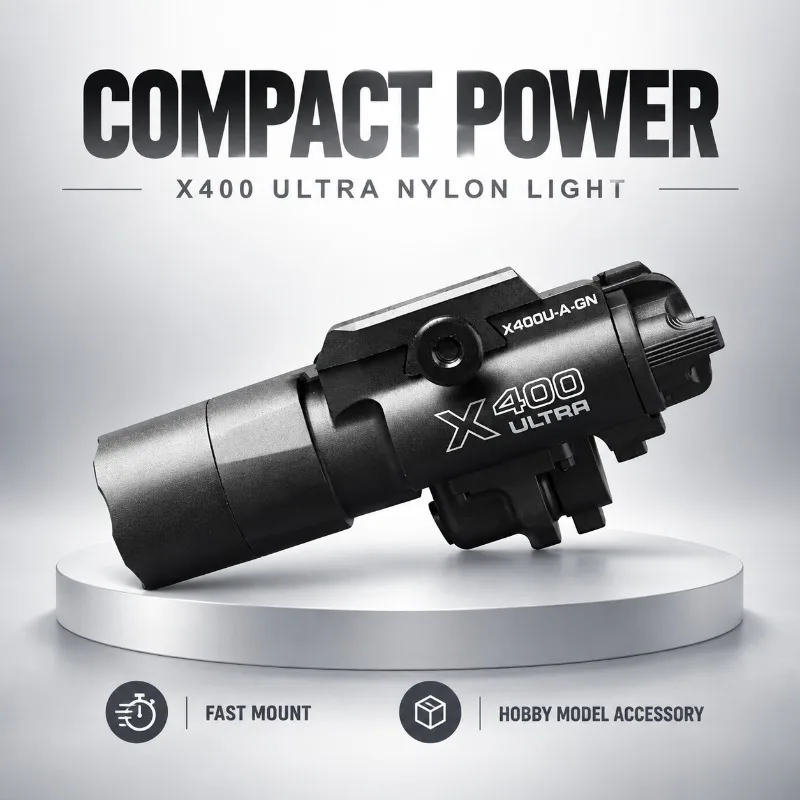 X400 Ultra Under‑mount Decor Lighting Kit, Nylon Housing Ornament Piece Suits 20‑24mm Universal Hobby Rail