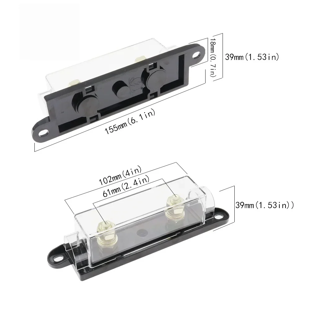 1 Set ANL Fuse Holder Bolt-on Fuse Automotive Fuse Holders Fusible Link With Fuse 40A 60A 80A 100A 200A 250A 300A Fuses AMP view 6