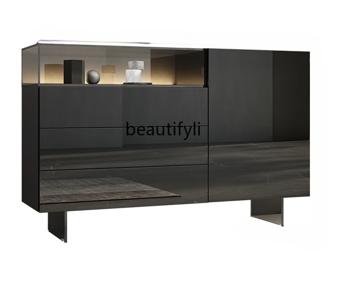 

Italian light luxury acrylic sideboard modern simple entrance cabinet living room wall storage restaurant tea cabinet