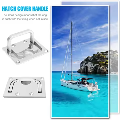 Marine Vehicle Floor Handle Pull Cover Cabin Yacht Buckle Ring Cover Deck Buckle Boat Yacht Hardware