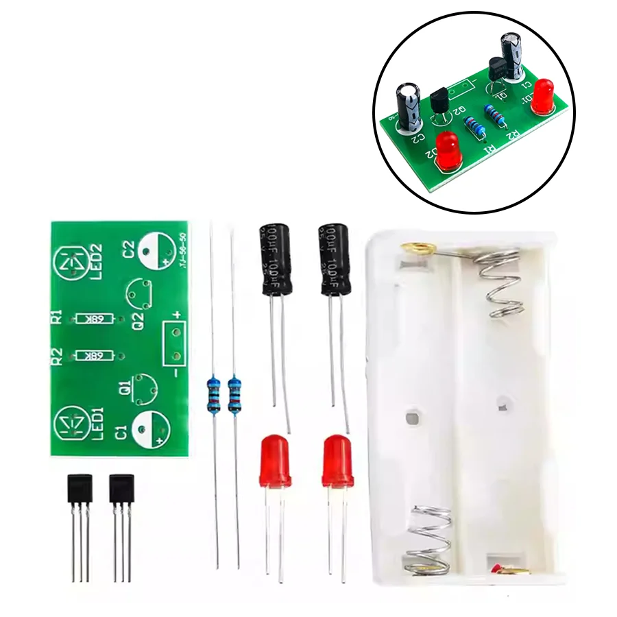 Simple Flash Circuit Multi-Harmonic Oscillation DIY Welding Kit Electronic Experiment Training Assembly Parts