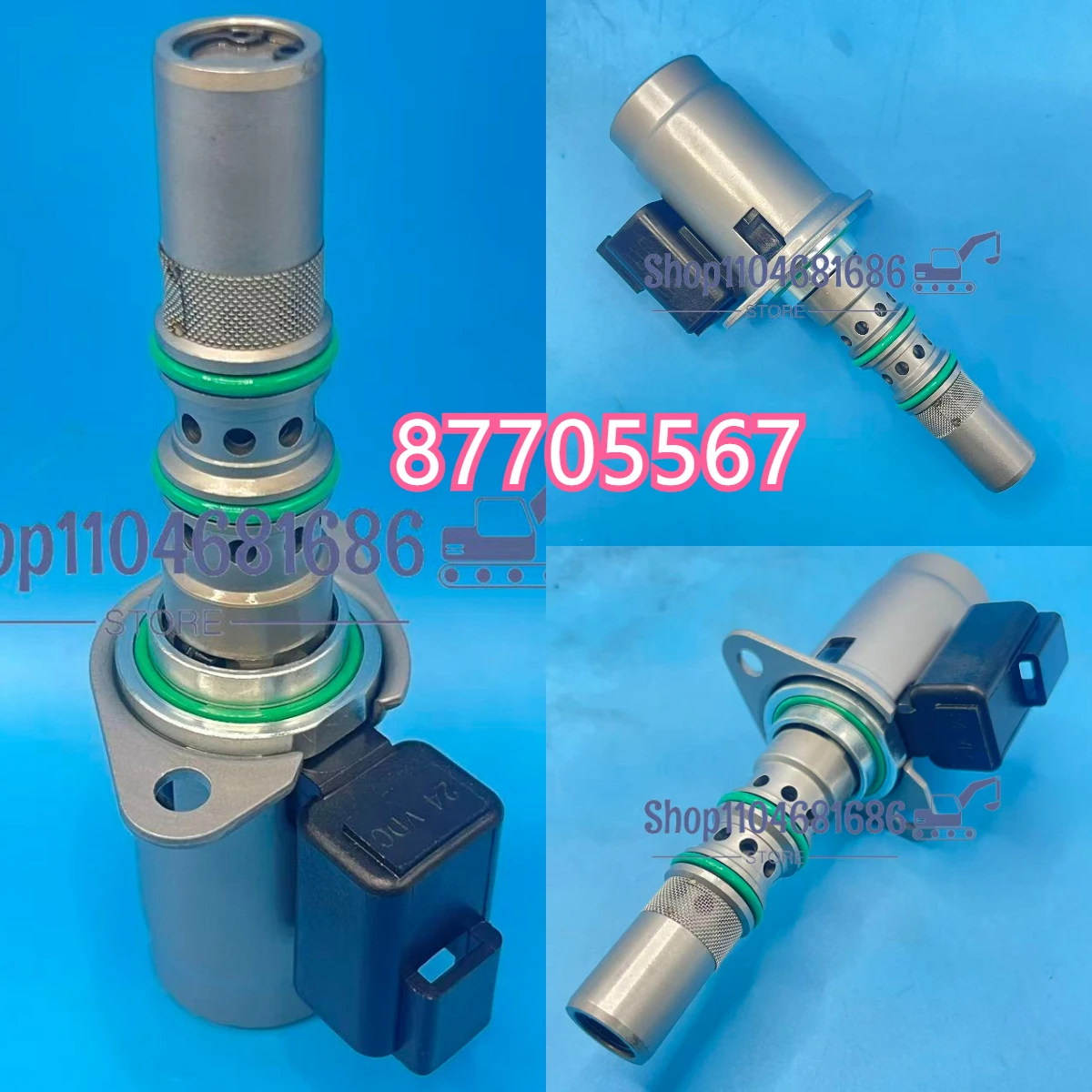24V 87705567 High Quality Hydraulic Solenoid Valve for Case Engine 580N 580SM 580SN 590SM Loader B95CTC B110B B115B B110BTC B95B