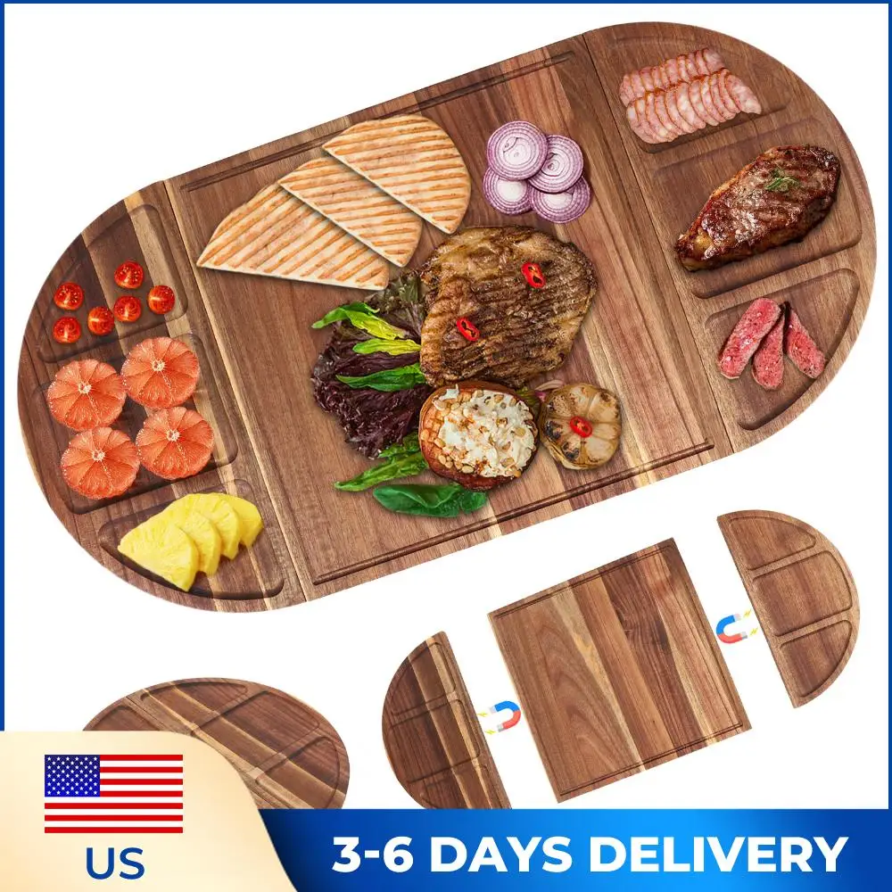 

Поднос для закусок из акации, многофункциональная магнитная доска для фруктов и овощей