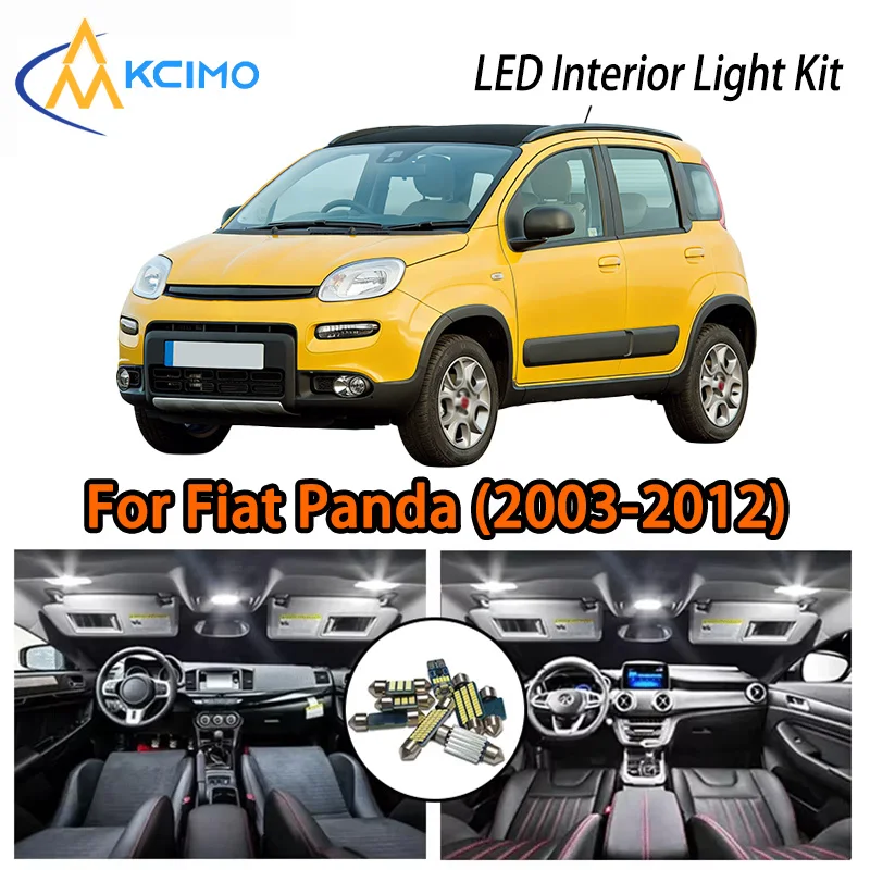 

Долговечный комплект для интерьера премиум-класса со светодиодной подсветкой для Fiat Panda (2003-2012), улучшите внутреннее пространство вашего автомобиля, высококачественное освещение