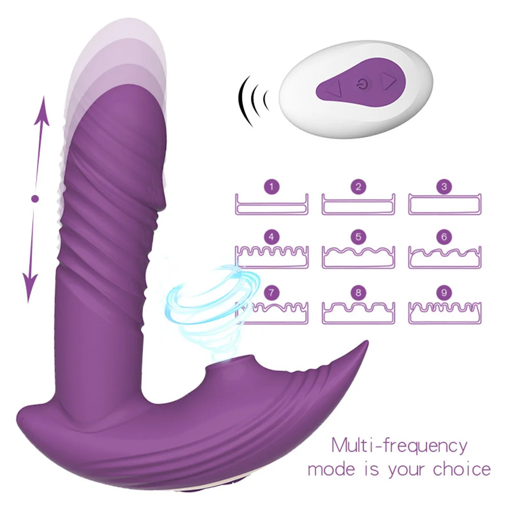 Telescopic Dildo Vibrators Multi Frequencies Sucking G Spot Vagina Stimulator Sex Toy Wearable Clit Vibrating For Adult