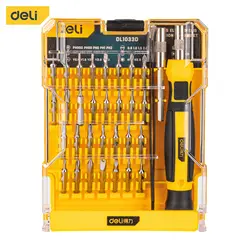 Deli 33 Piece Precision Screwdriver Set Multifunctional Magnetic Hexagon Torx Screwdriver Disassembly Repair Tool Sets