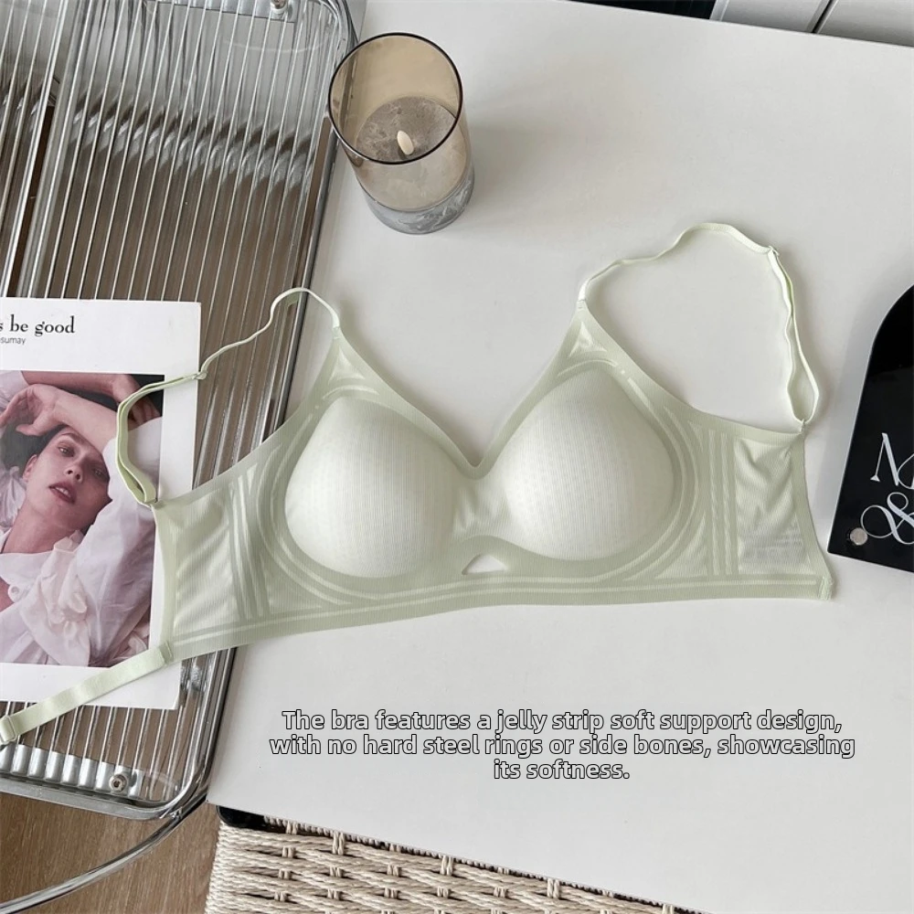 Bequemer Beauty-Back-BH für Damen, tiefer V-Ausschnitt, Push-up-BH, Anti-Sagging, dünn, atmungsaktiv, kabelloses Bralette für kleine Brüste – Detail 11