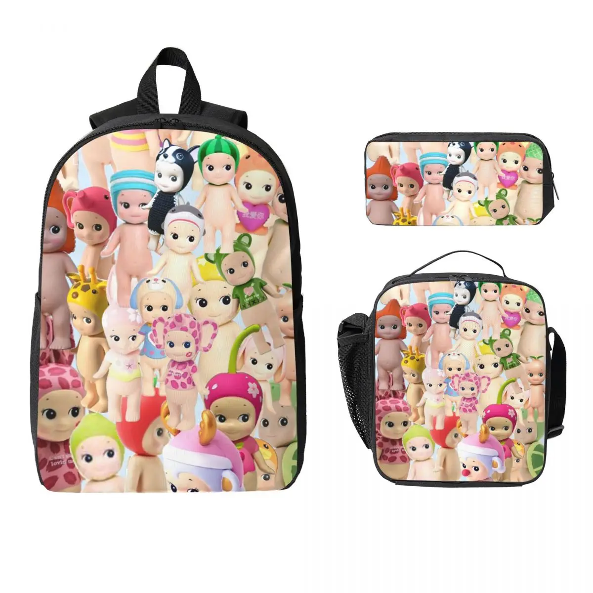 

Cute Sonny Angel Backpack Student Boys Girls BookBag School Bag Laptop Shoulder Bags 3ps Insulated Lunch Bag Pencil Case