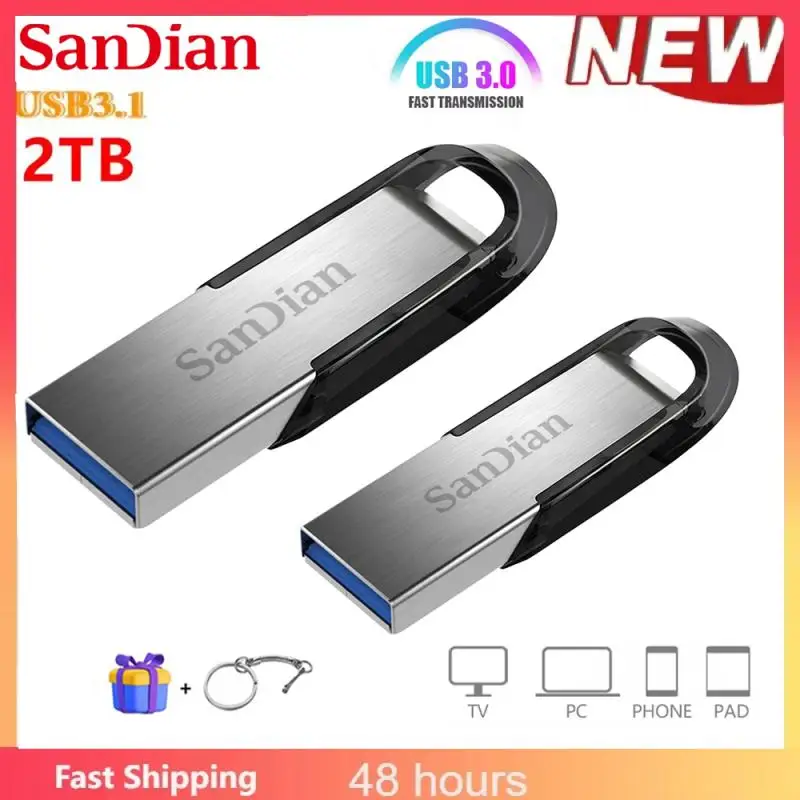 Flash drive USB Mini, stik memori USB 3.0 2TB cepat USB 512 USB 1TB 256GB untuk TV PC komputer bermain game