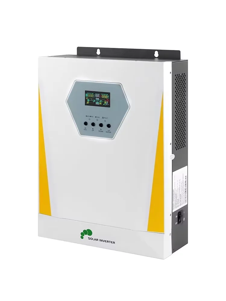 RVPOZWER 3KW/6.2KW Hybrid-Solarwechselrichter 24V DC zu 230V AC Reine Sinuswelle Eingebauter MPPT-Solarladegerät LCD-Display Off-Grid-Wechselrichter für Haus, Wohnmobil, Wohnwagen-Solarsystem