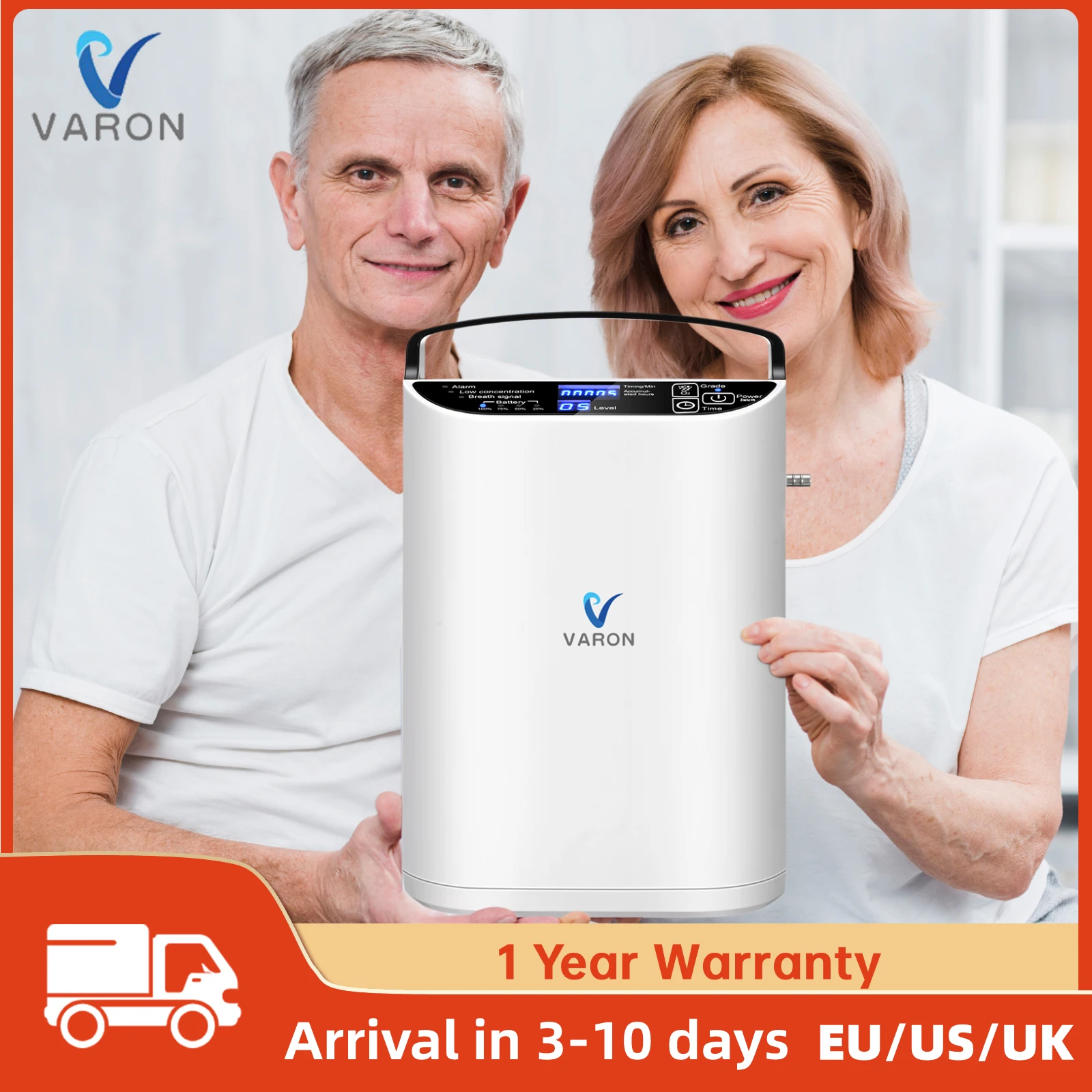 

VARON NT-01 Portable Oxy-gen Concentrator For Home Use 5L Pulse Flow Oxy-gen Machine Support Use In Car By Battery