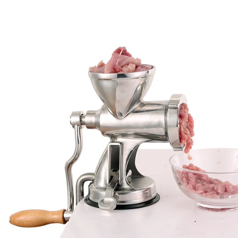 مفرمة لحم يدوية من الفولاذ المقاوم للصدأ، ماكينة سجق لحم البقر اليدوية، أداة لحم مفروم، محضر طعام متعدد الوظائف، ماكينة طهي
