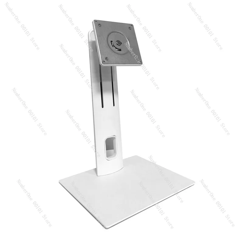 Monitor Stand for All-in-One PC, Lift & Rotate Aluminum Alloy Desktop Base, No Punch Hardware Mount, Adjustable Computer Bracket