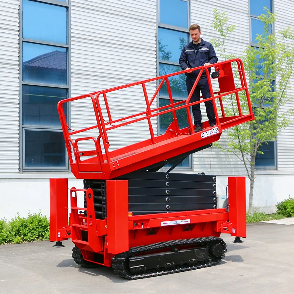 Tracked Aerial Platform Crawler Scissor Lift Self Propelled 8m For Greenhouse Work Automatic Electric Stable Lifting Equipment