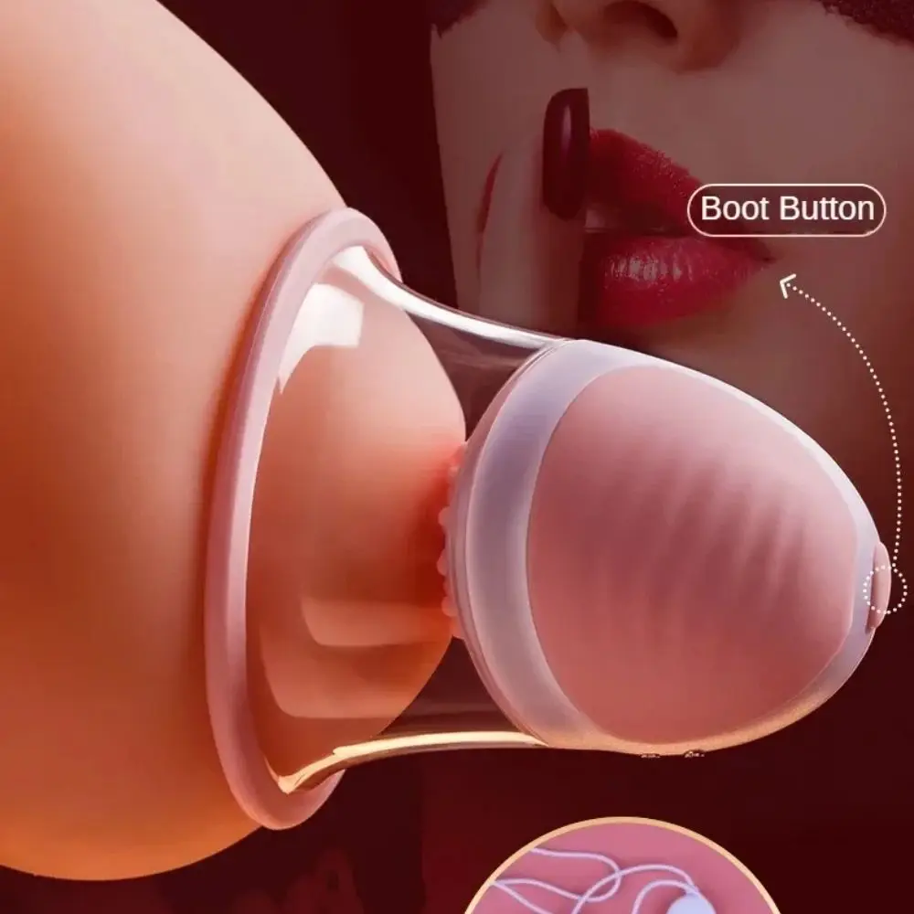 Nipple Suckers Sucking Stimulator Massager with 10 Vibrator Rotation Modes Adult Sex Toys for Women Couples Breasts Sucker