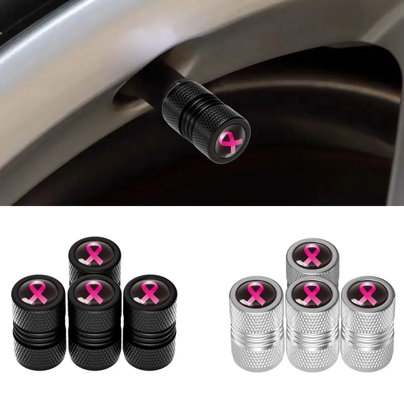 

4Pcs Car Tire Valve Stems Cap Style Tire Valve Cap Aluminum Tire Wheel Stem Air Valve Cap For car Universal accessories