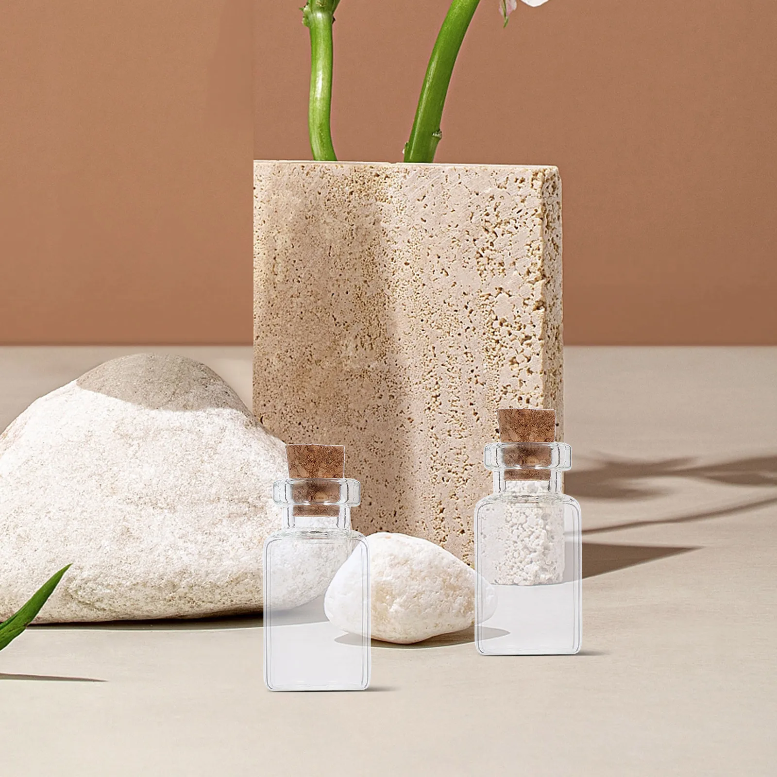 

18Pcs Small Glass Wishing Bottle Cork Stopper for DIY Art Crafts Home Decor Coffee Shop Bookstore Decoration Jar