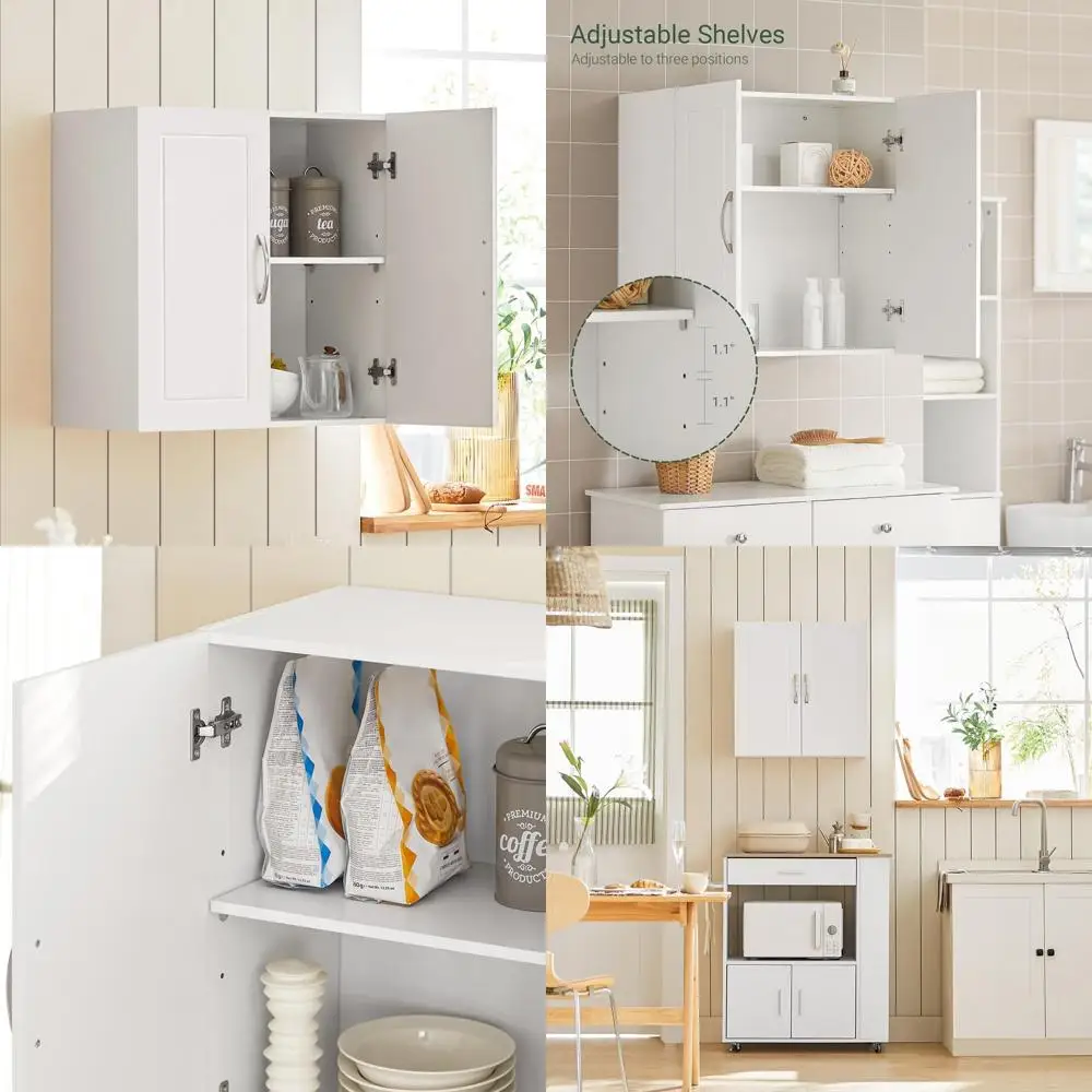 

Laundry Room Wall Cabinet, Bathroom Medicine Storage, Garage Wall Storage Cabinet, Linen Storage Tower for Bath