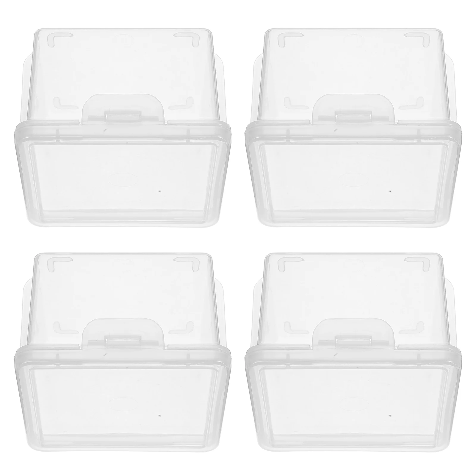 

4pcs Airtight Storage Container 3.7X3.5X2.3Inch Transparent Plastic Box For Kitchen Counter Bread Keeper Clear Container For