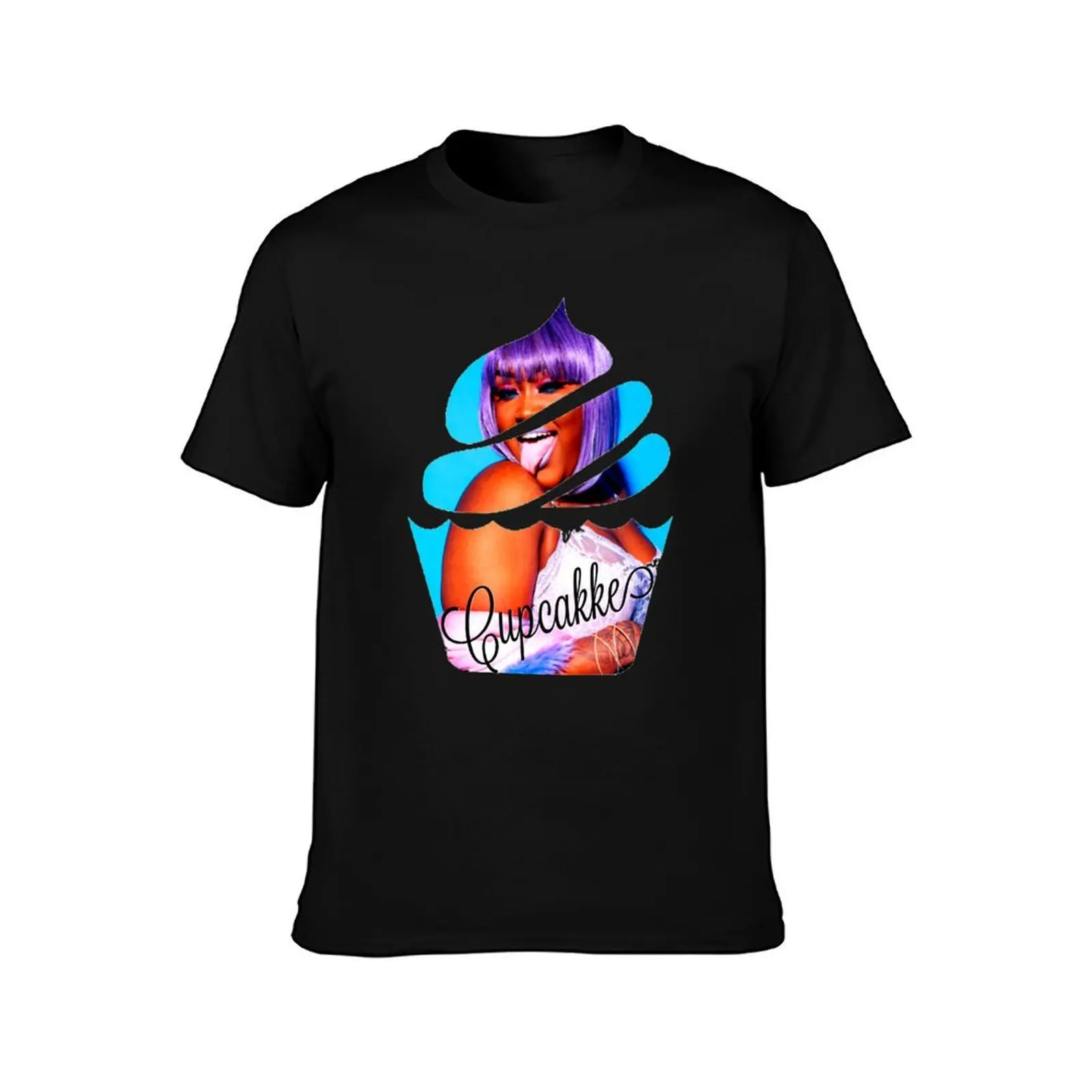 Cupcakke in a cupcake T-Shirt Summer Casual Cotton Tee Oversized Streetwear Tops Vintage Graphic Print Unisex Men Women