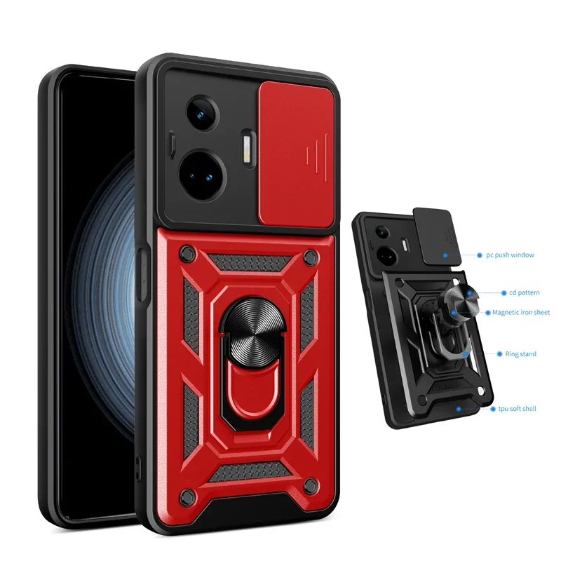 

For Realme Narzo N53 N55 GT 3 6T 7 Pro Case Kickstand Bumper Phone Case Heavy Duty Armor Hard Rugged Shockproof Back Cover Cases