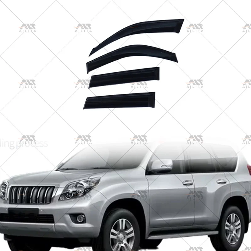 

Premium 4PCS PC Material Window Visors Rain Deflectors Rain Guards For Toyota Land Cruiser Prado LC150 Accessories