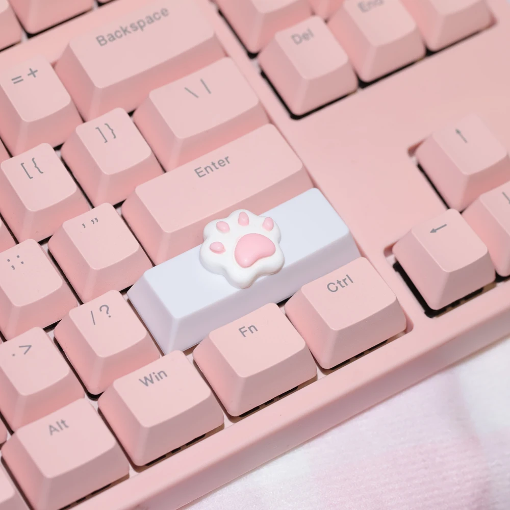 2.75u Shift Cat's Paw Keycaps For Cross Shaft Mechanical Keyboard DIY Cartoon PBT Keycaps Cute Game Personalized Keycaps